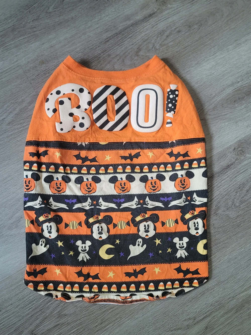 Disney Parks Halloween Mickey Mouse Pet Spirit Jersey Pumpkin Boo Dog Shirt XL